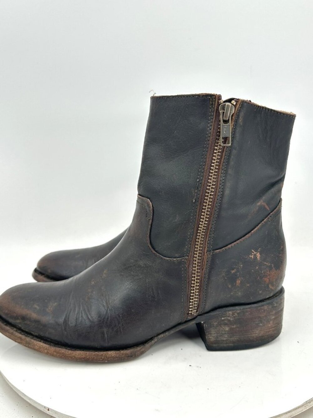 Freebird by Steven Austin Women's 7 Rustic Brown Leather Ankle Boots